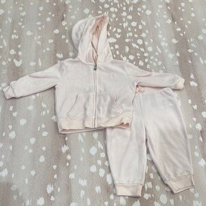 Polo Ralph Lauren Baby Girls Velour Hoodie & Joggers 2-Piece Set - 9 Months